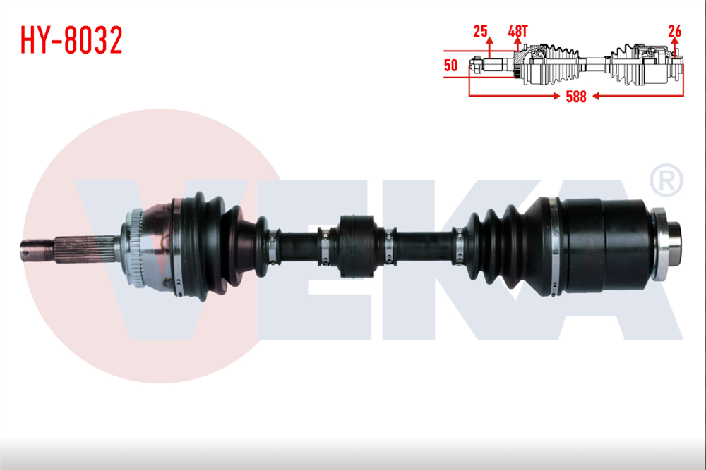 HYUNDAİ ACCENT 06-11 ERA DİZEL SAĞ AKS KOMPLE ABS'Lİ (VEKA)