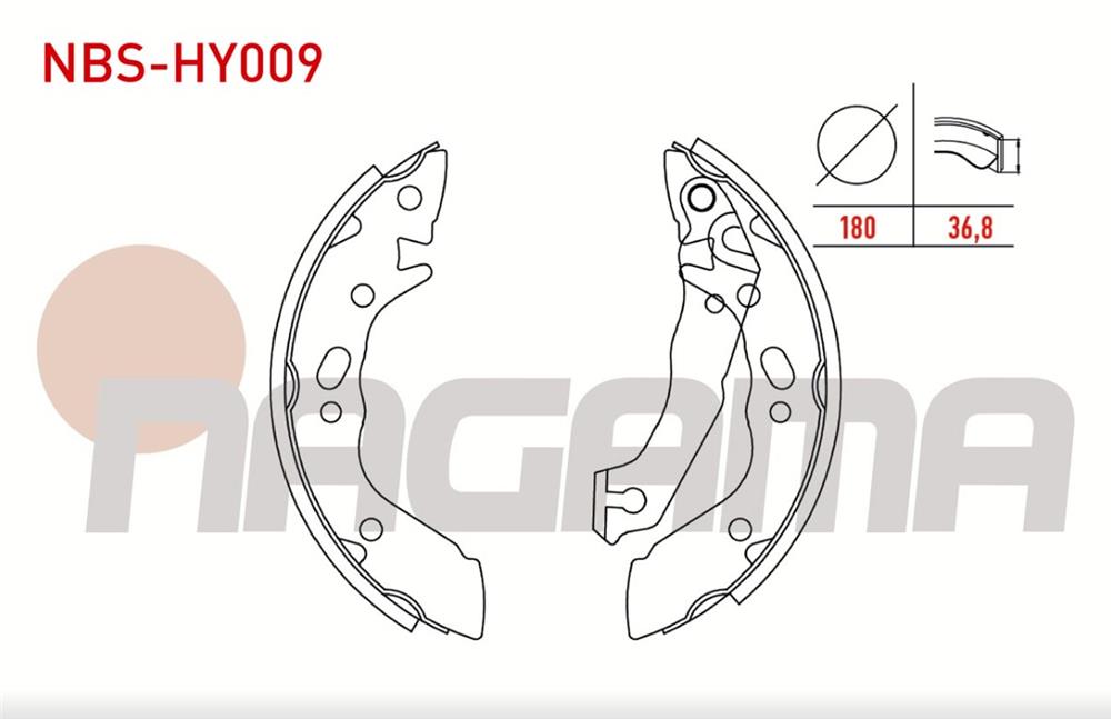 HYUNDAİ ACCENT 89-95 ARKA FREN BALATA PABUÇ (NAGAMA)