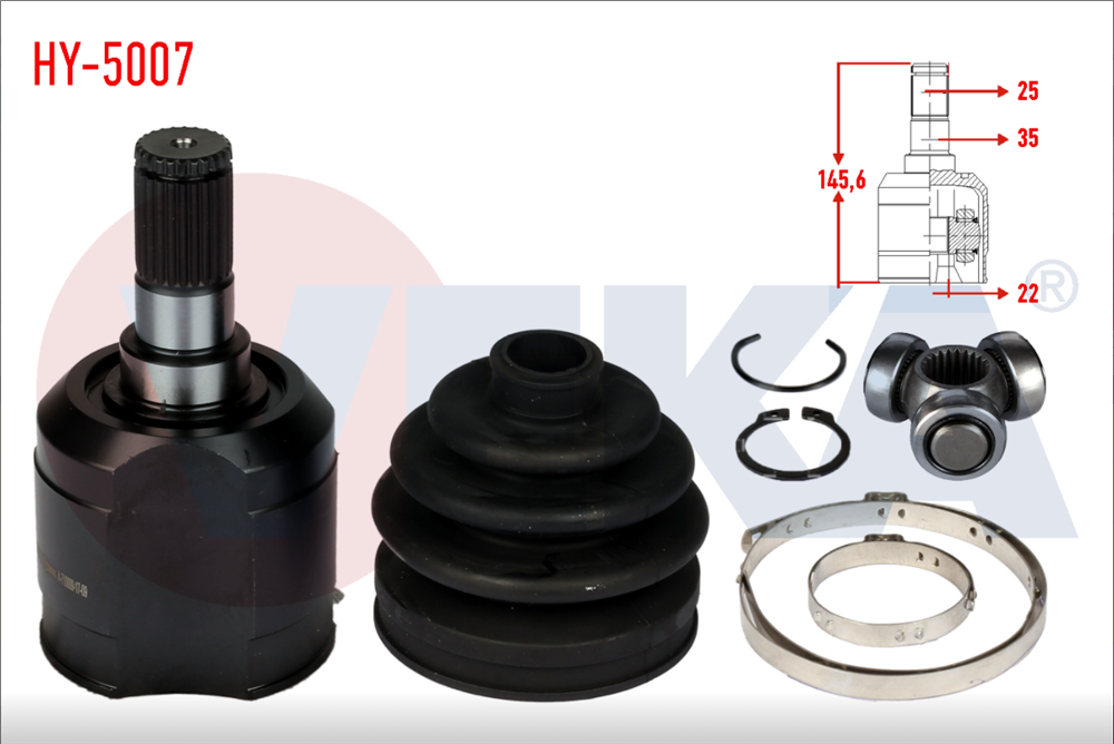 HYUNDAİ ACCENT 95-00 İÇ AKS KAFASI (VEKA)