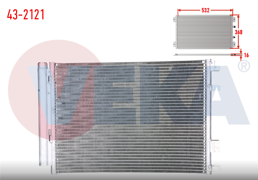 HYUNDAI ACCENT BLUE 12=> KLİMA RADYATÖRÜ 1,6CRDİ DİZEL 97606-1R300 (VEKA)