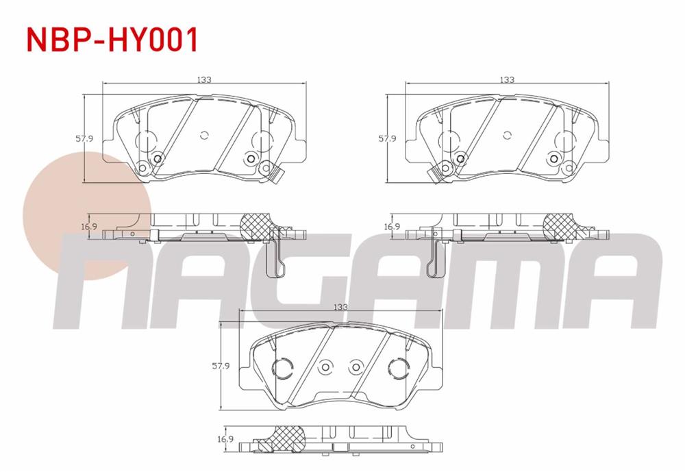 HYUNDAİ ACCENT-BLUE 12->  ÖN FREN BALATASI (NAGAMA)