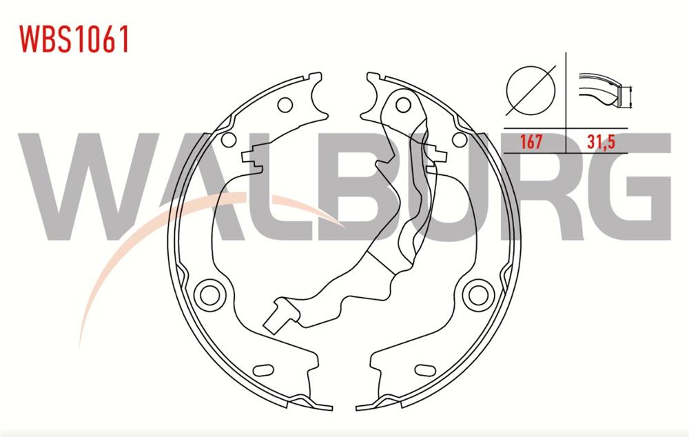 HYUNDAI ACCENT ERA 06-11 ARKA FREN BALATASI (WALBURG)