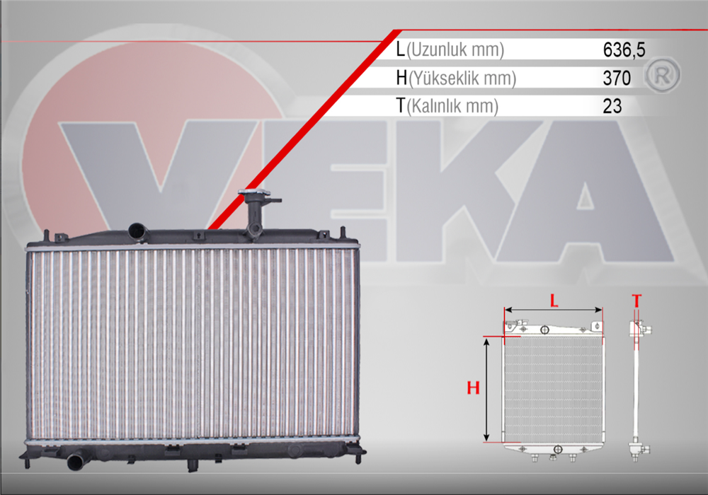 HYUNDAI ACCENT ERA 06-12 SU RADYATÖRÜ MANUEL 25310-1E000 (VEKA)
