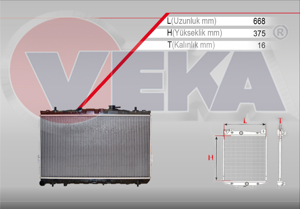 HYUNDAI ELANTRA 01-07 1,6 SU RADYATÖRÜ OTOMATİK (VEKA)