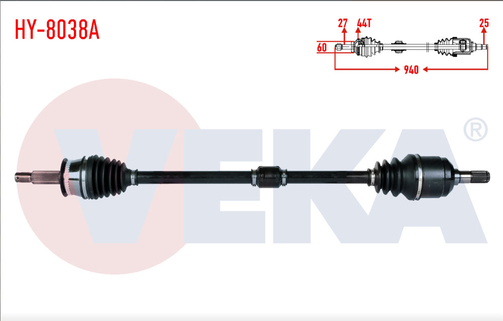 HYUNDAI ELANTRA 01-07 AKS KOMPLE SAĞ 1,6 OTOMATİK 940MM 49500-2D010 (VEKA)