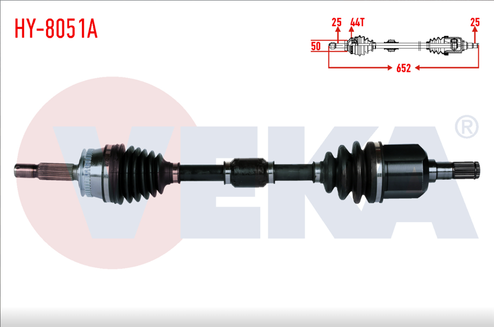 HYUNDAI ELANTRA 01-07 AKS KOMPLE SOL 1,6 AT/MT 652MM (VEKA)