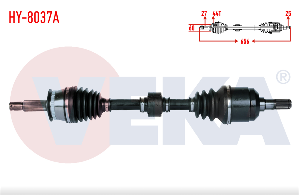 HYUNDAI ELANTRA 01-07 AKS KOMPLE SOL 1,6 OTOMATİK 656MM 49501-2D003 (VEKA)