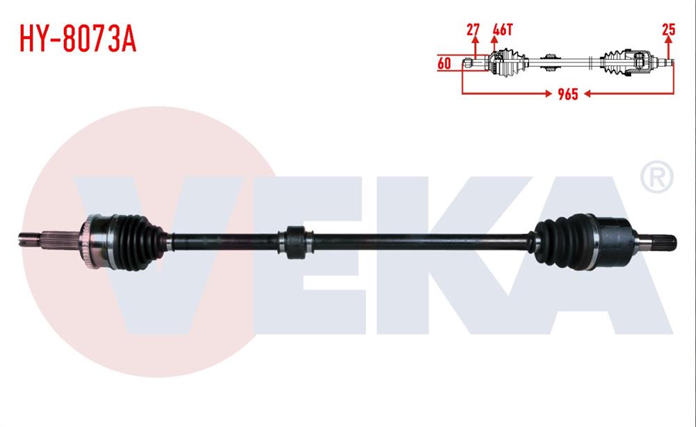 HYUNDAI ELANTRA 11-16 AKS KOMPLE SAĞ 1,6 CVVT 6 İLERİ MANUEL 965MM (VEKA)
