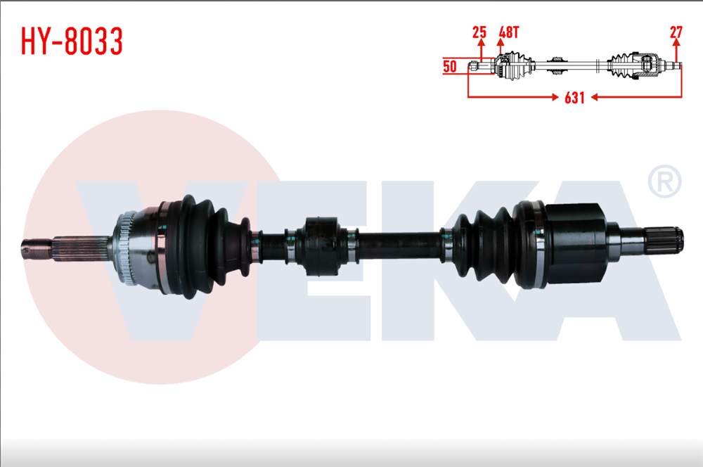 HYUNDAI GETZ 02-08 AKS KOMPLE SOL 1,5 CRDİ 631MM 49500-1C550 (VEKA)