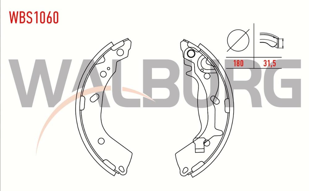 HYUNDAI GETZ 02-08 ARKA FREN BALATASI LEVYELİ KAMPANA (WALBURG)