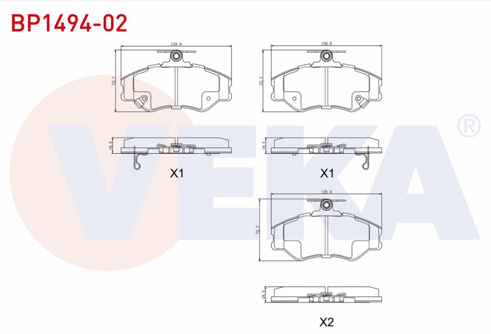 HYUNDAİ H100 92-05 ÖN FREN BALATA (VEKA)
