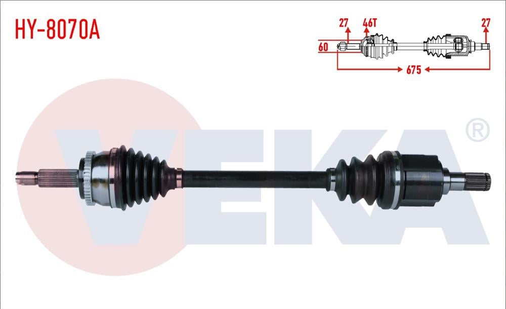 HYUNDAİ İ 30 07-11 ÖN SOL AKS KOMPLE DİZEL OTOMATİK (VEKA)
