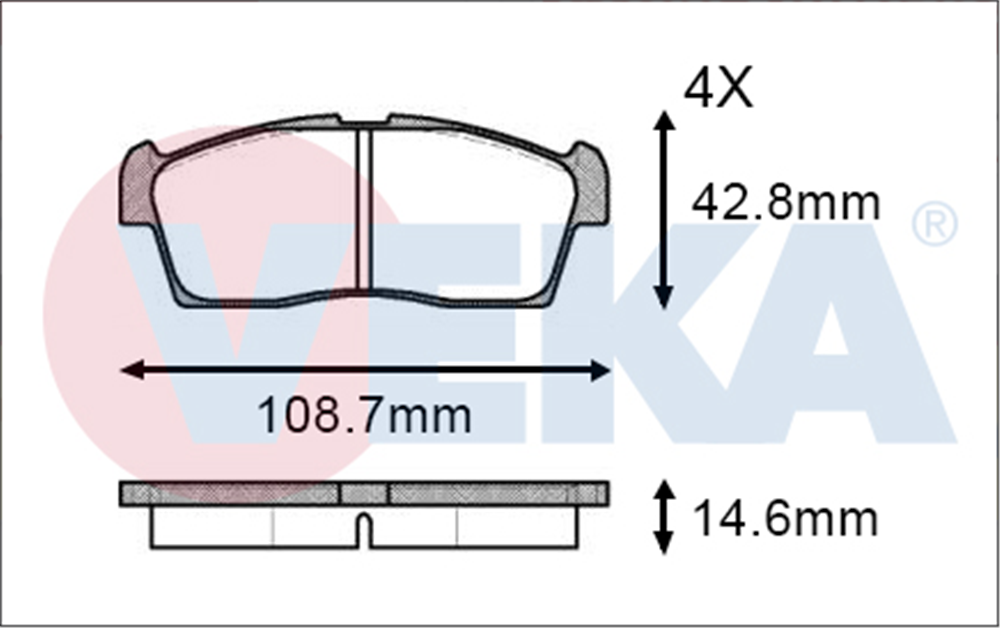 HYUNDAI İ10 08-13 ÖN FREN BALATASI (VEKA)