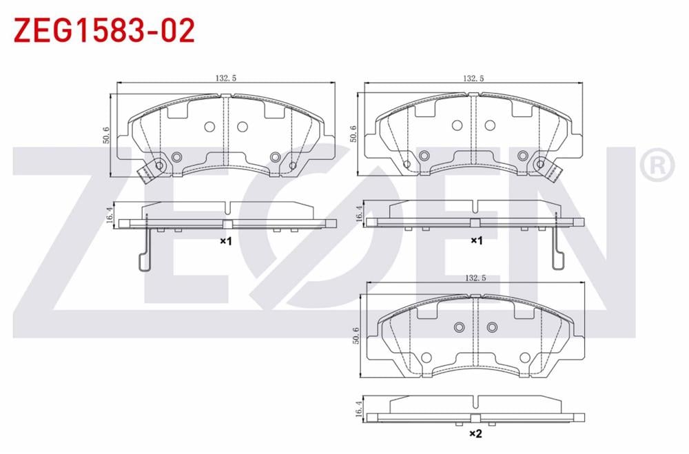 HYUNDAI İ10 13=> ÖN FREN BALATASI (ZEGEN)