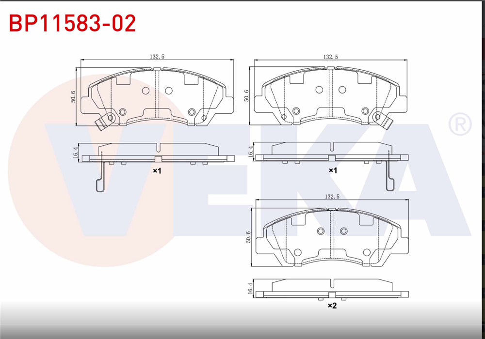 HYUNDAİ İ10 2013=> ÖN FREN BALATA (VEKA)