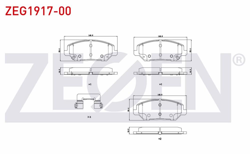 HYUNDAI İ30 16=> ÖN FREN BALATASI 58101-G4A00 (ZEGEN)