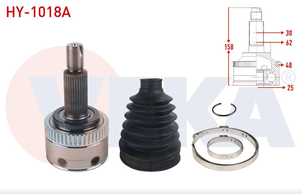 HYUNDAI İX35 10=> AKS KAFASI SAĞ/SOL 2,0CRDI 30X25X62(VEKA)