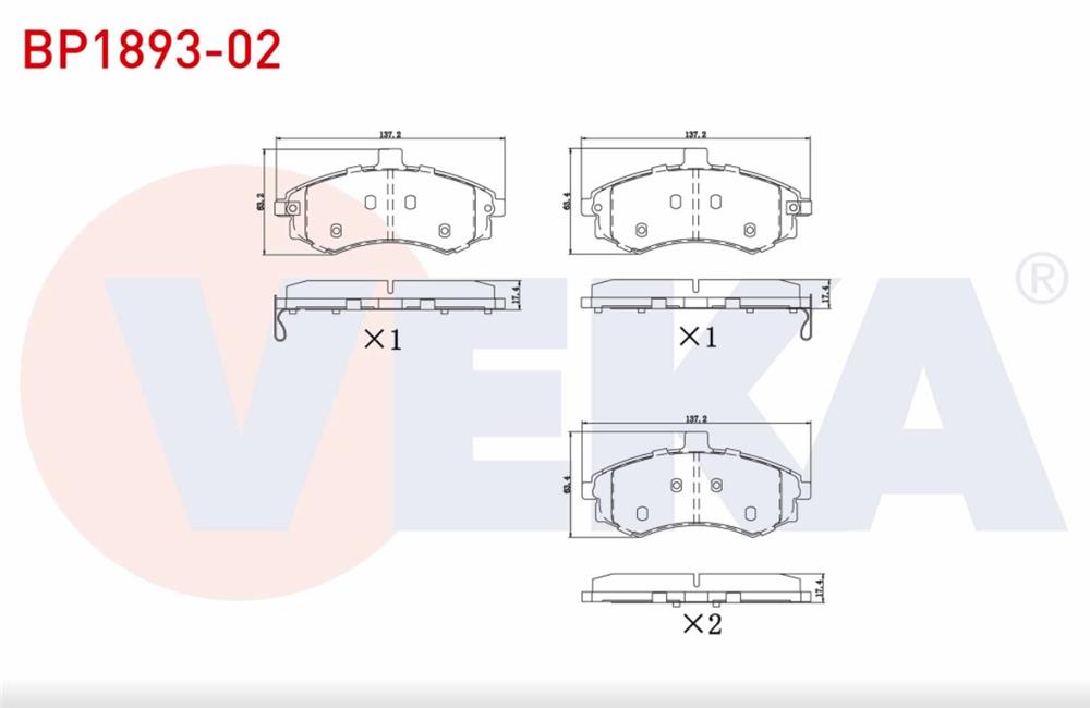 HYUNDAI  MATRİX 01-10 ÖN FREN BALATASI (VEKA)