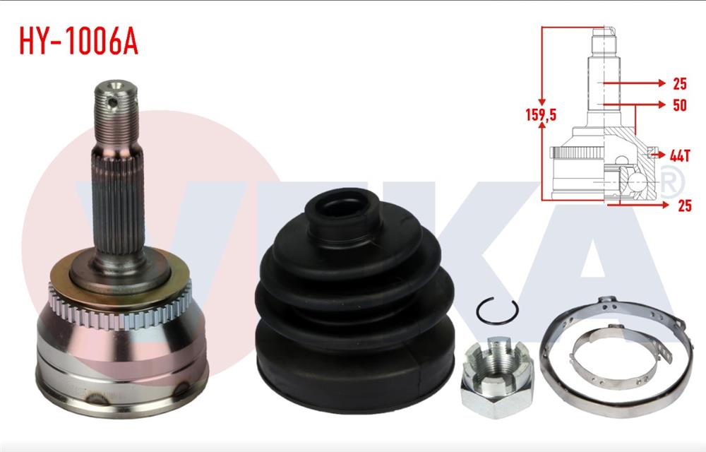 HYUNDAİ MATRİX 1,5 DİZEL DIŞ AKS KAFASI 25X25X50 (VEKA)