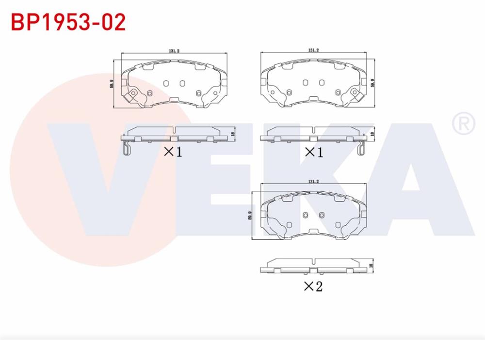 HYUNDAİ SONATA 01-  ÖN FREN BALATA (VEKA)