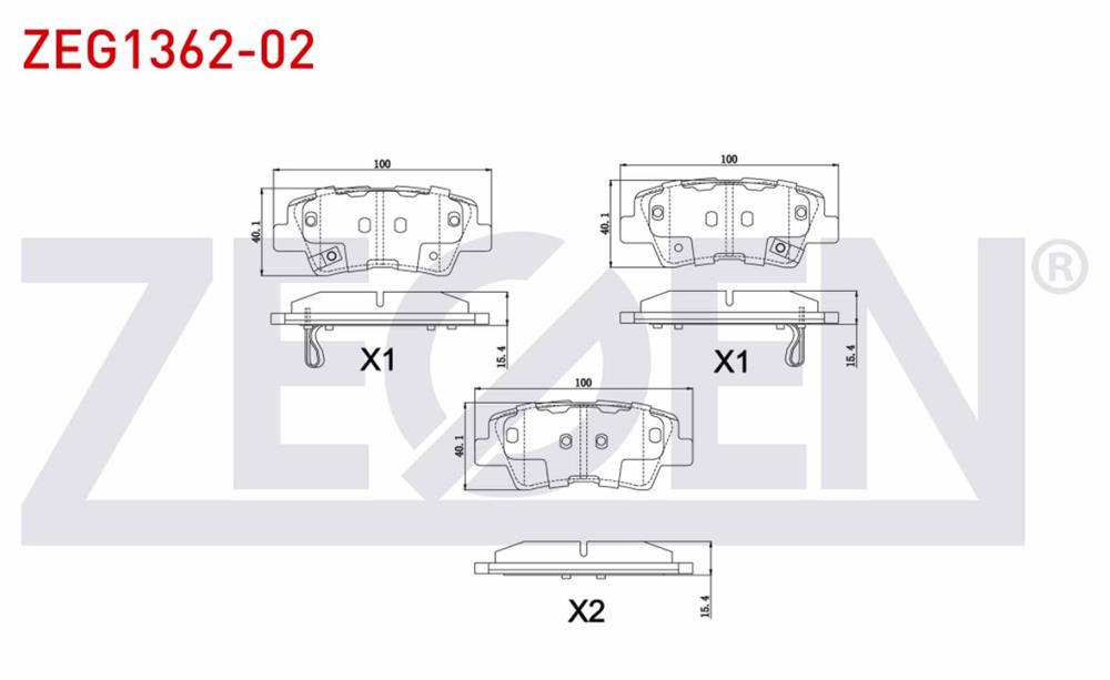 HYUNDAI SONATA 05-10 ARKA FREN BALATASI (ZEGEN)