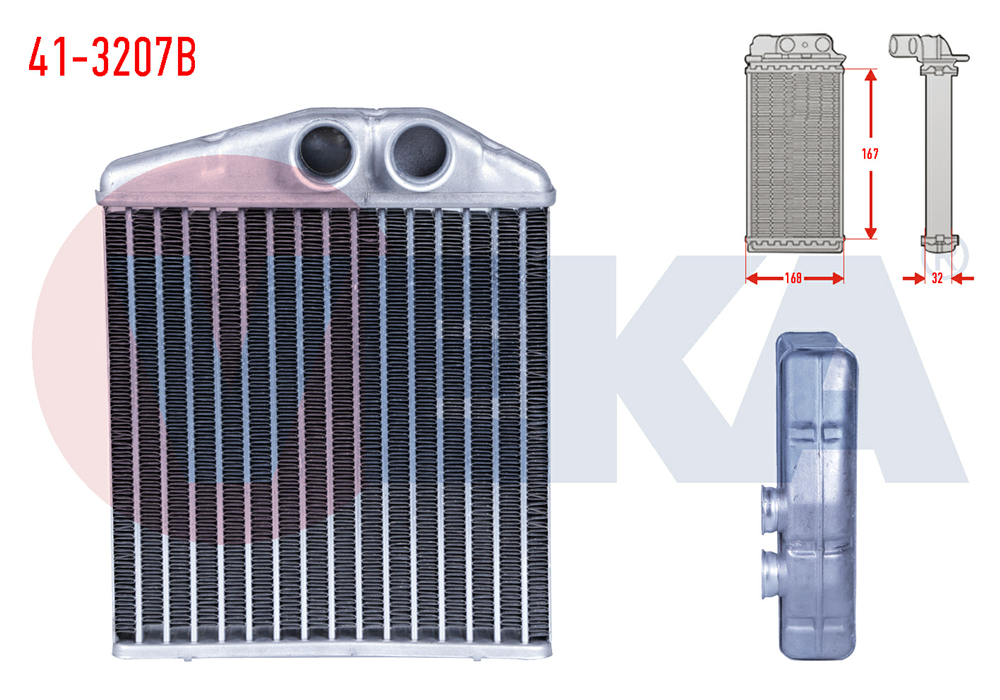 KALORIFER RADYATORU BRAZING AKSESUARLI OPEL CORSA C 1.3 CDTI AC+/- 2000-2006