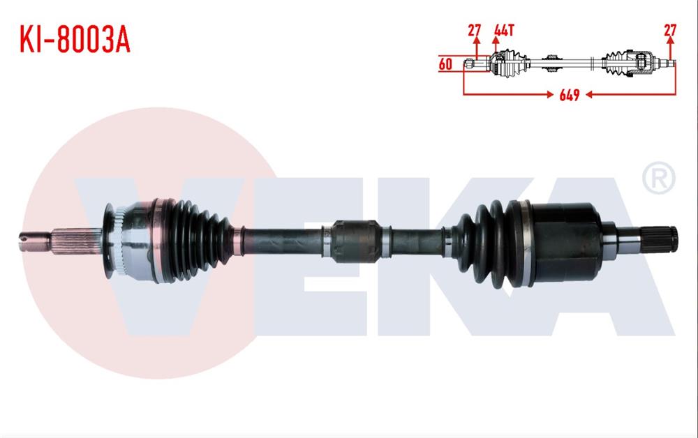 KIA CERATO 04-09 AKS KOMPLE SOL 1,6CRDİ DİZEL 649MM (VEKA)