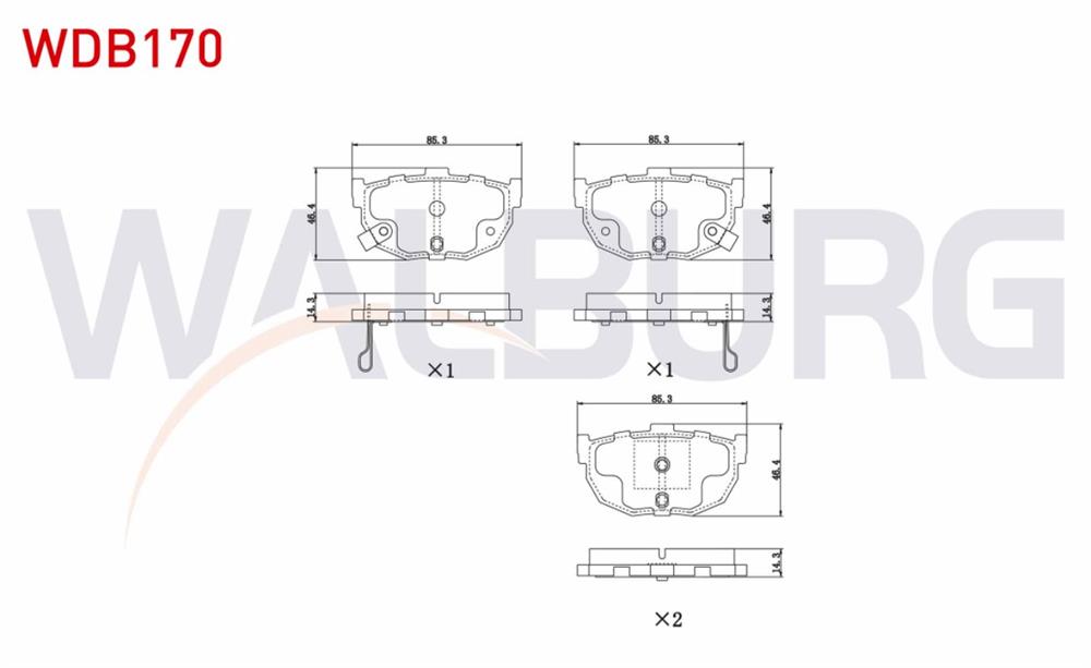 KIA CERATO 04-12 ARKA FREN BALATASI SP-1062 (WALBURG)