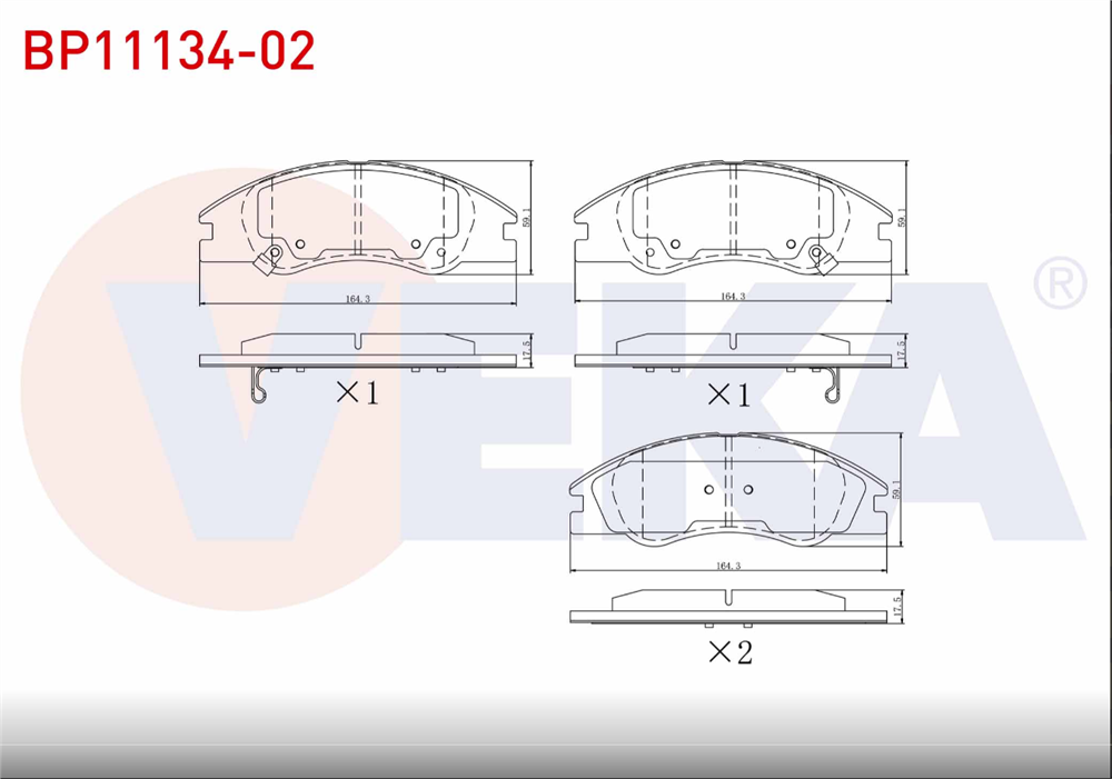 KİA CERATO 04- ÖN FREN BALATA (VEKA)