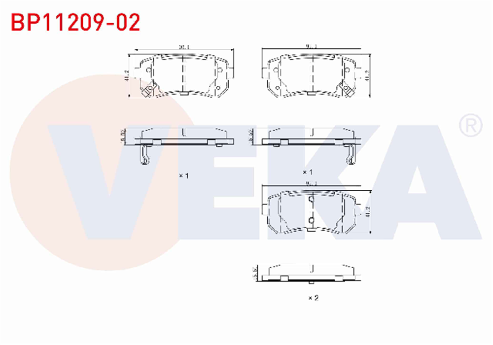 KIA RİO 05- ARKA FREN BALATA (VEKA)