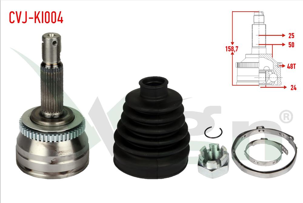 KIA RİO 06-11 AKS KAFASI DIŞ SAĞ/SOL 1,5 CRDİ DİZEL 24 DİŞ (WAGEN)