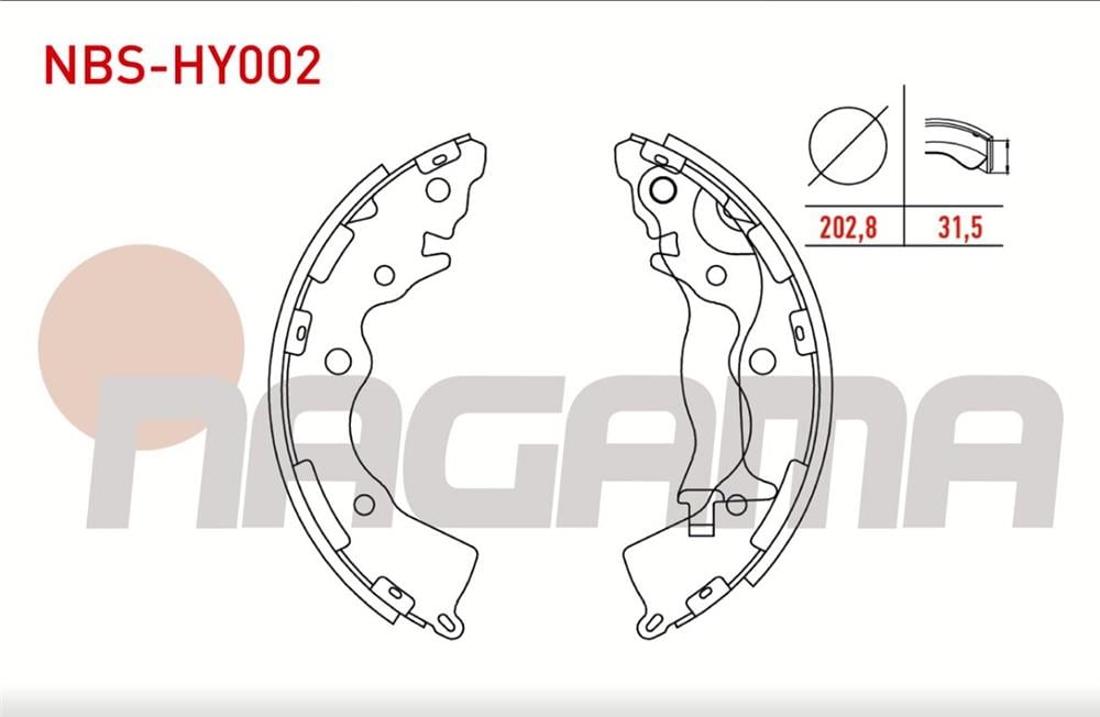 KIA RİO 06-11 ARKA FREN BALATASI LEVYELİ (NAGAMA)