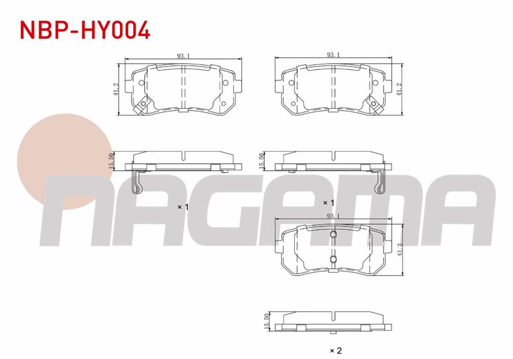 KIA RİO  06-11 ARKA  FREN BALATASI (NAGAMA)