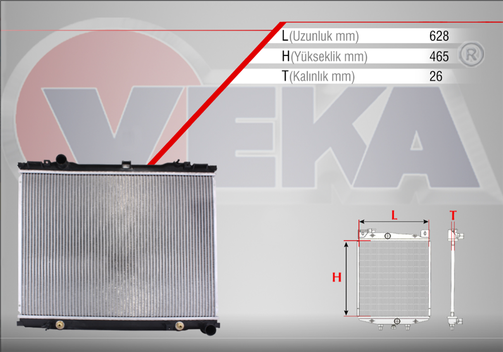 KIA SORENTO 02-08 SU RADYATÖRÜ 2,5 CRDİ BRAZING OTOMATİK 25310-3E050 (VEKA)