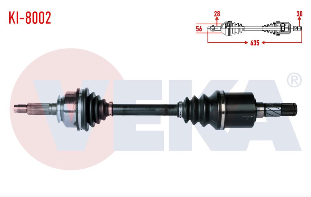 KIA SORENTO 02-09 AKS KOMPLE SOL 2,5 CRDİ OTOMATİK 635MM (VEKA)