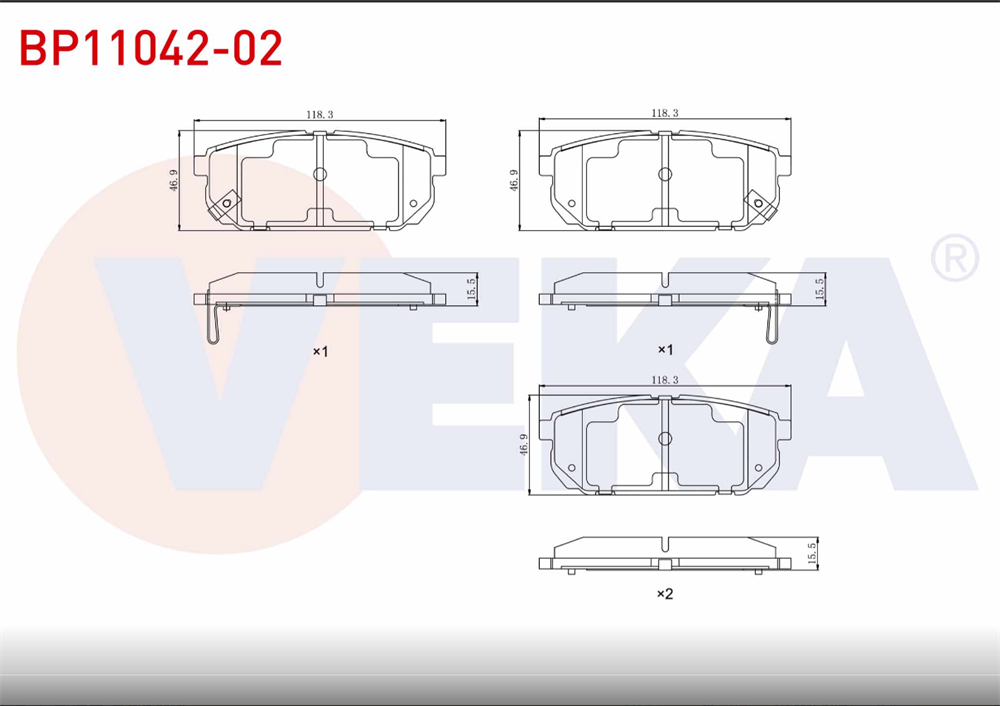 KİA SORENTO 02-ARKA FREN BALATA (VEKA)