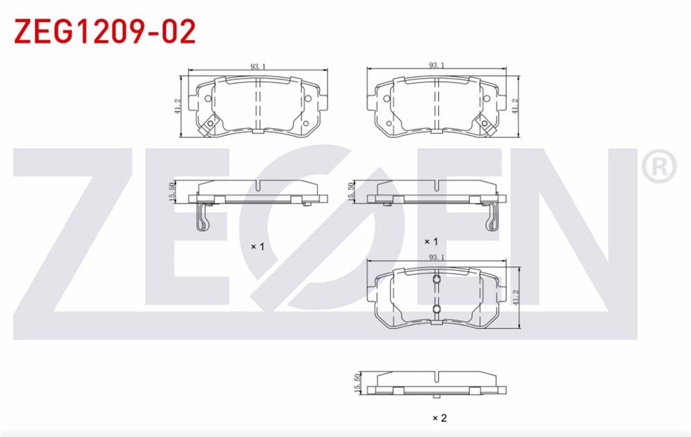 KIA SPORTAGE 06-12 ARKA FREN BALATASI (ZEGEN)