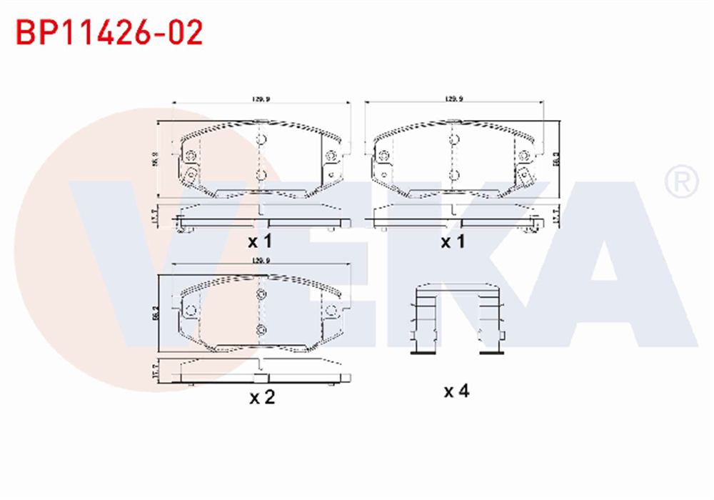 KIA VENGA 11- ÖN FREN BALATA (VEKA)