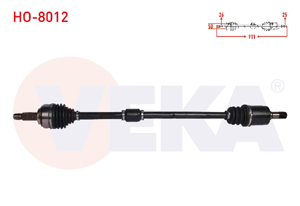 KOMPLE AKS SAG ON HONDA CIVIC IX 1.6i 5 A-T UZUNLUK 911 mm 2012-2016