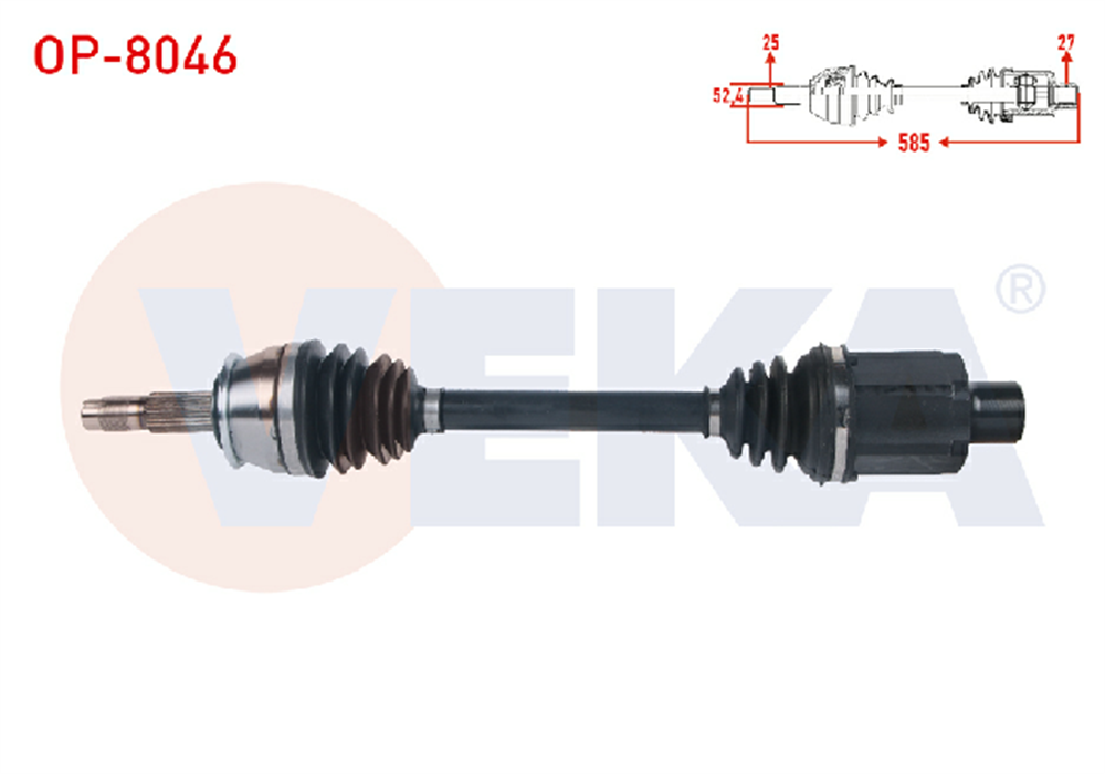 KOMPLE AKS SAG ON UZUNLUK 585mm OPEL MOKKA 1.4 M-T 2012- / CHEVROLET TRAX 1.4 M-T 2012-2014