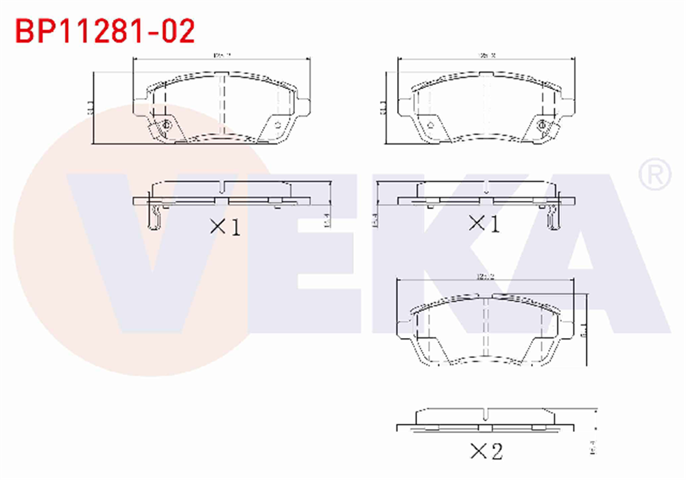 MAZDA 2 09- ÖN FREN BALATA (VEKA)