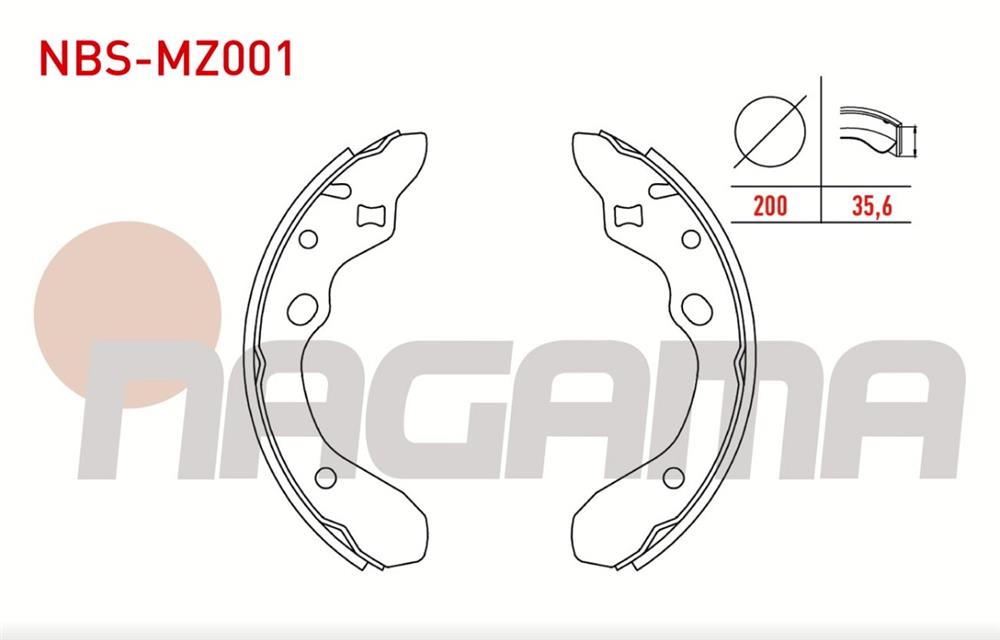 MAZDA 323 94-98 ARKA FREN BALATASI GENİS TİP (NAGAMA)