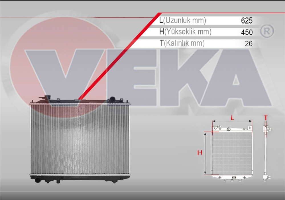 MAZDA B2500 95-05 SU RADYATÖRÜ MANUEL BRAZING (VEKA)