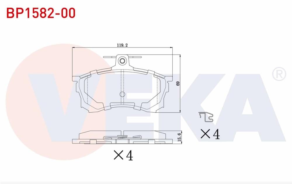 MITSUBISHI CARİSMA 01-04 ÖN FREN BALATASI (VEKA)