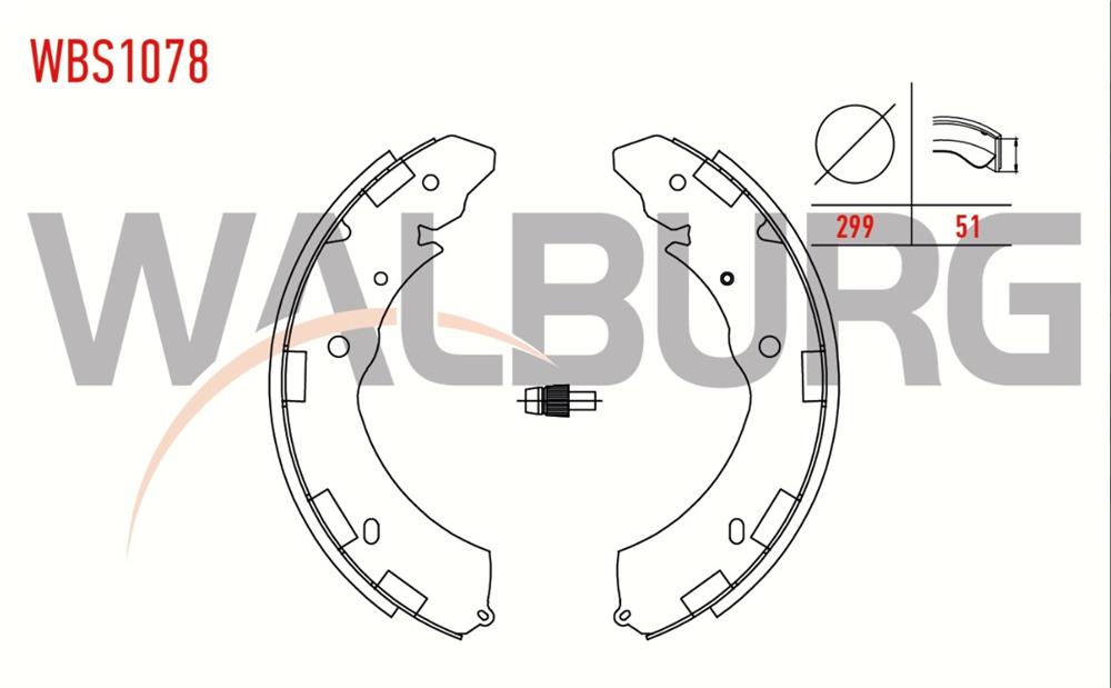 MITSUBISHI L-200 05=> ARKA FREN BALATASI PABUÇ (WALBURG)