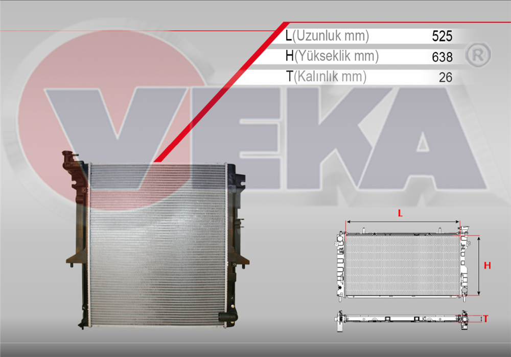 MITSUBISHI L-200 06=> SU RADYATÖRÜ MANUEL DID MOTOR (VEKA)