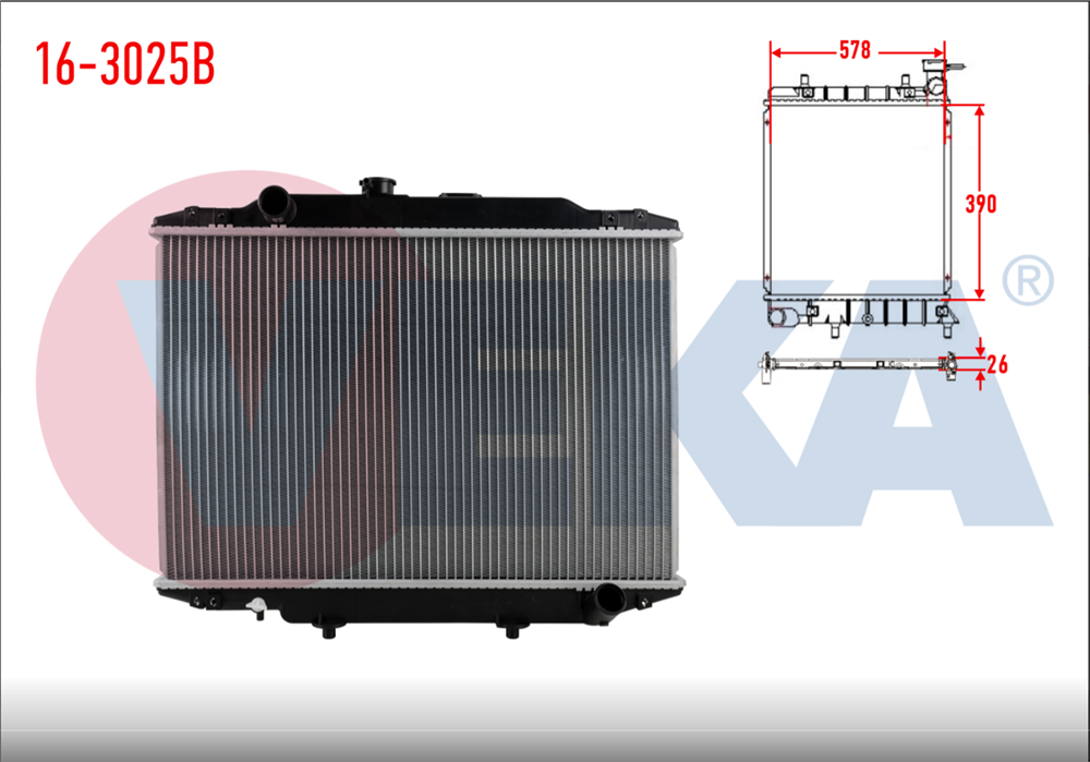 MITSUBISHI L300 97-06 MİN. SU RADYATÖRÜ (VEKA)