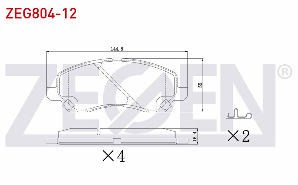 MITSUBISHI LANCER 03-07 ÖN FREN BALATASI (ZEGEN)