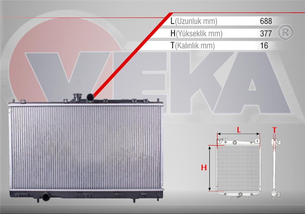 MITSUBISHI LANCER 03-07 SU RADYATÖRÜ MANUEL (VEKA)
