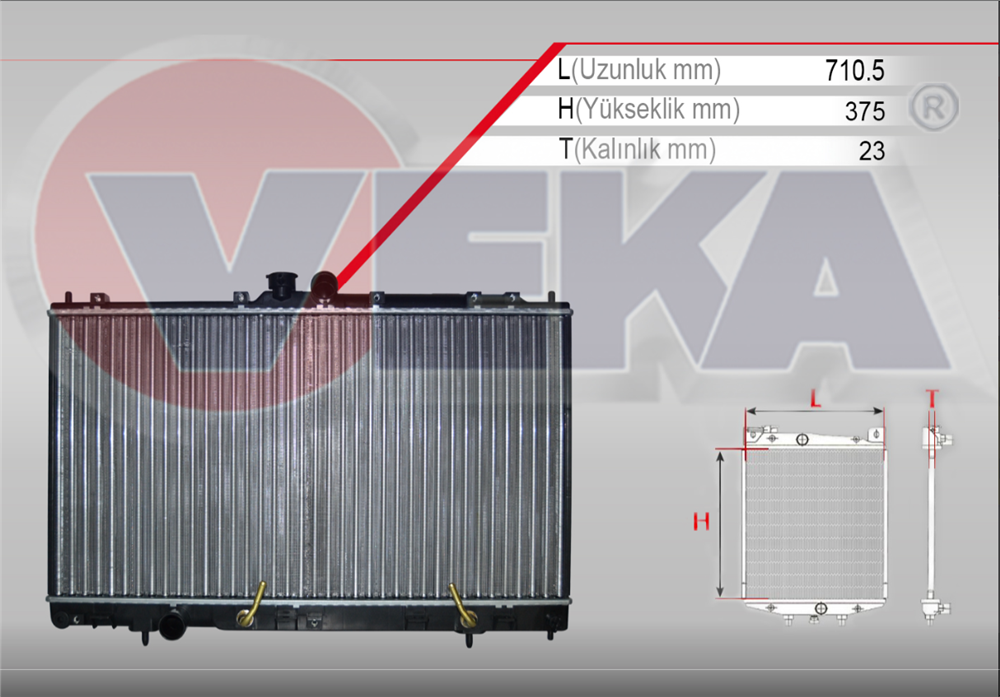 MITSUBISHI LANCER 03-07 SU RADYATÖRÜ OTOMATİK 1,6 16V (VEKA)